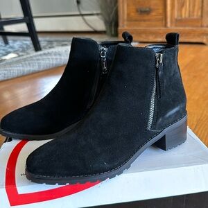 Blondo Samara Black Suede Ankle Boots
